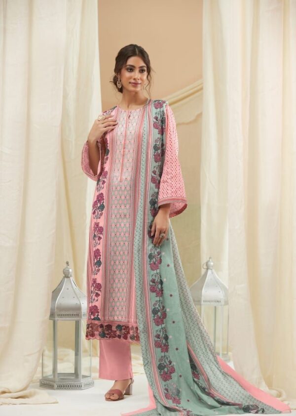 My Fashion Road Sahiba Sudriti Izhar Cotton Satin Digital Print With Handwork Suit | 887