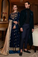 My Fashion Road Mushq Destiny Velvet Party Wear Winter Collection 2023 | Frenzy