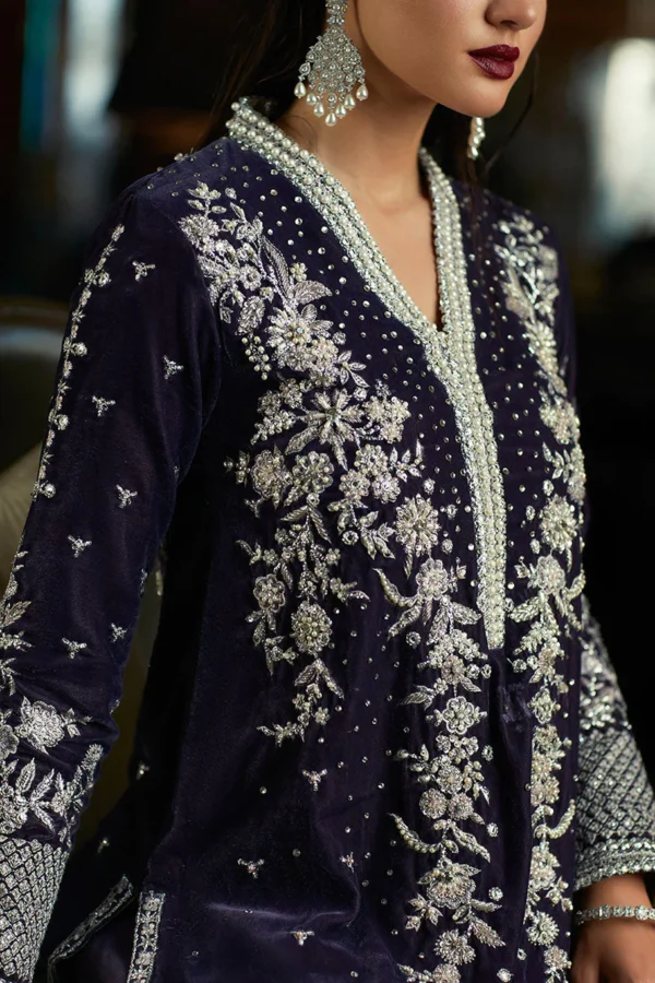My Fashion Road Mushq Destiny Velvet Party Wear Winter Collection 2023 | Glee