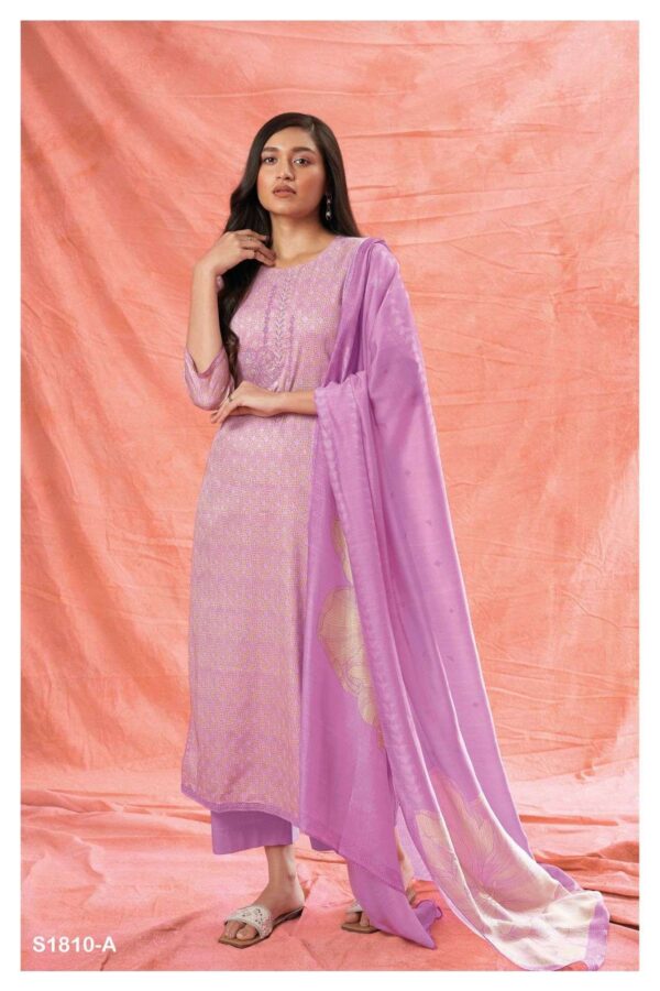 My Fashion Road Ganga Bright Exclusive Premium Cotton Silk Unstitched Suit | S1810-A