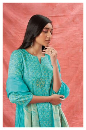 My Fashion Road Ganga Bright Exclusive Premium Cotton Silk Unstitched Suit | S1810-D
