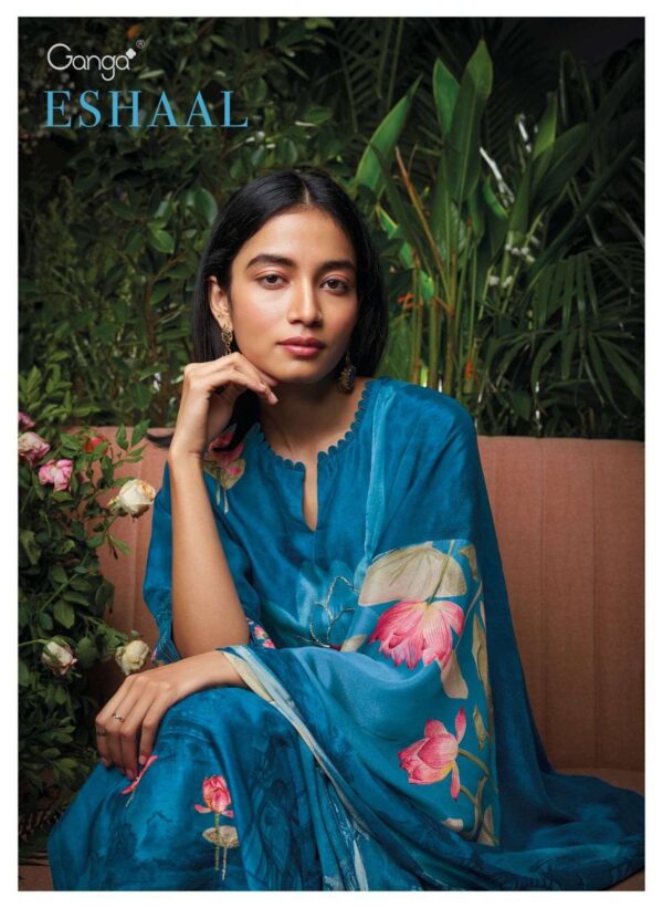 My Fashion Road Ganga Eshaal Fancy Designer Silk Ladies Unstitched Suit | S1504