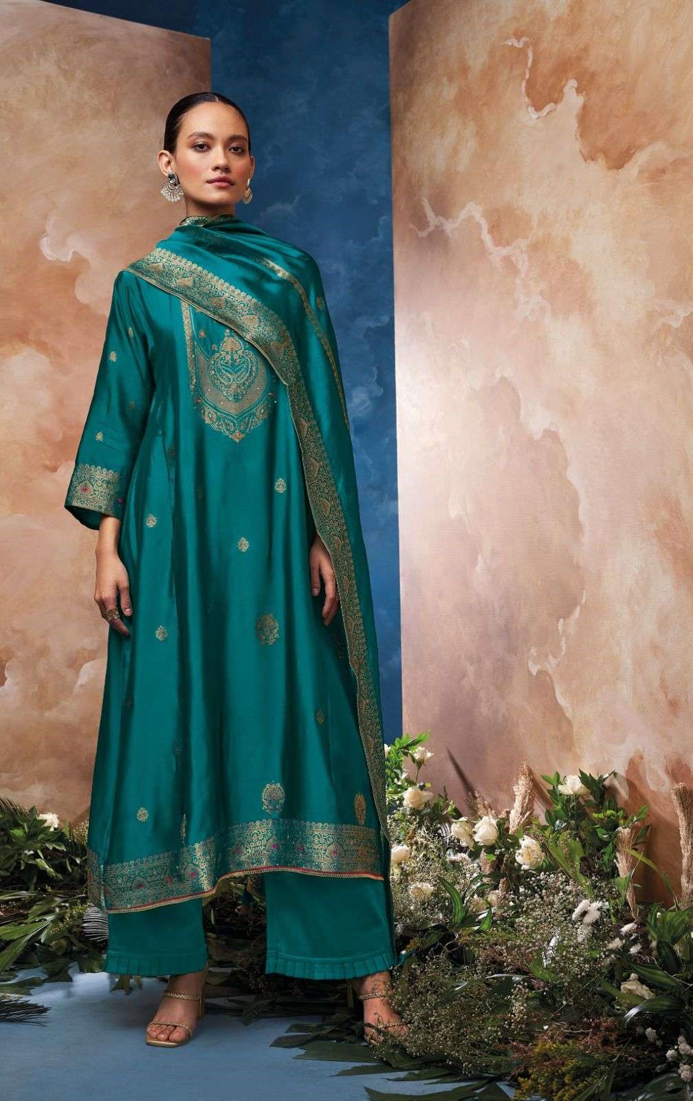Green Art Silk Designer Salwar Suit – Mindhal