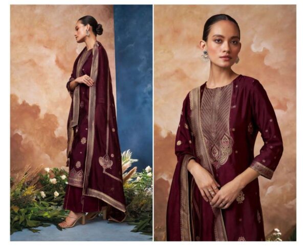 My Fashion Road Ganga Fashion Ezaz Designer Exclusive Silk Salwar Suit | C1602