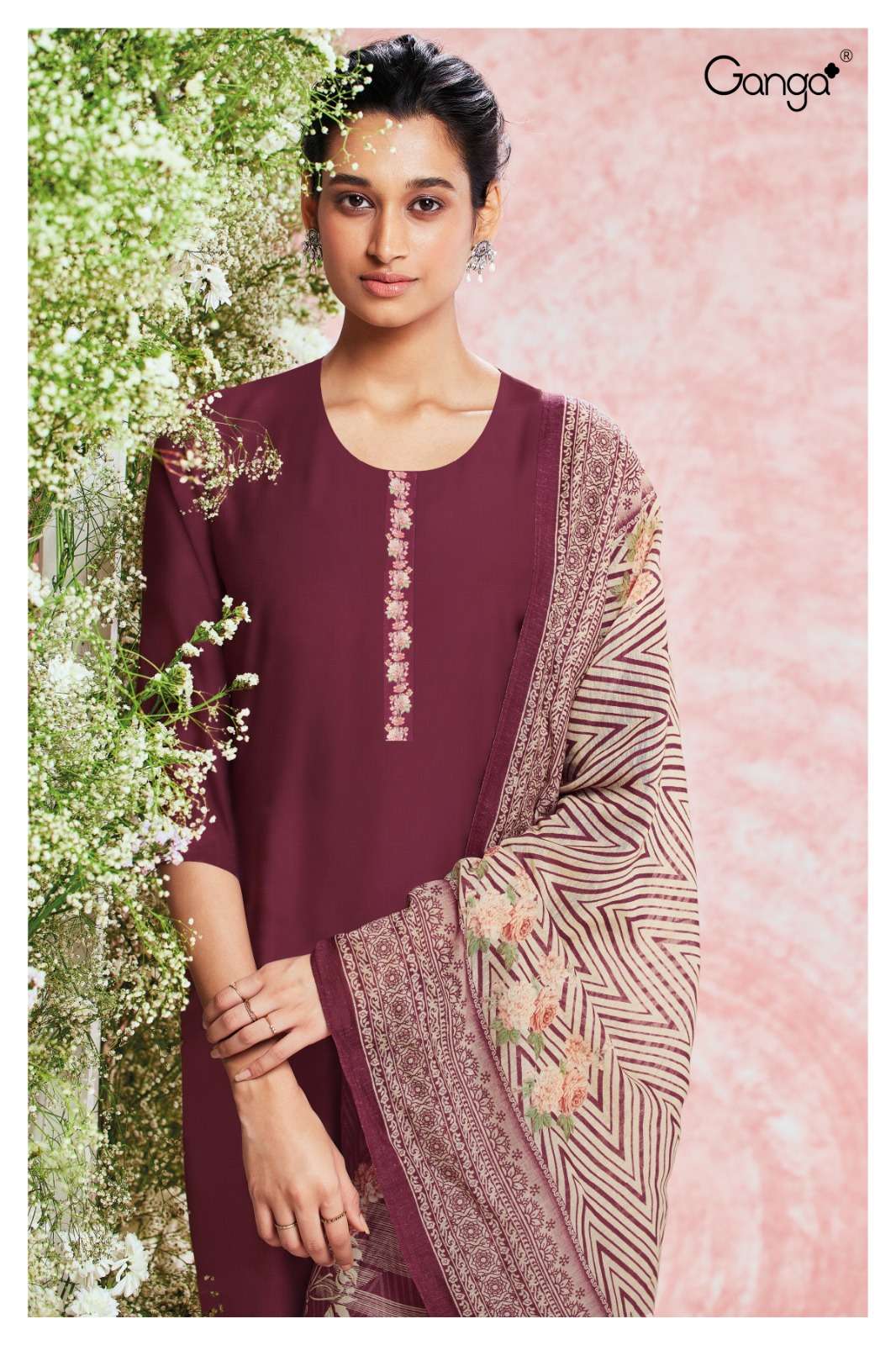 Ganga Silk Jacquard Suit at Rs 2410/piece | Silk Suits in Delhi | ID:  24372426391