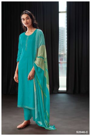 My Fashion Road Ganga Macy Fancy Exclusive Cotton Silk Suit | S2046-C