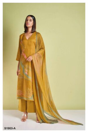 My Fashion Road Ganga Valencia Exclusive Cotton Silk Ladies Unstitched Suit | S1903-A