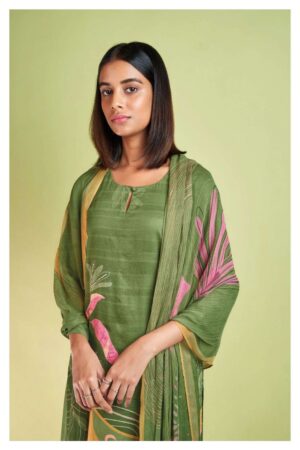 My Fashion Road Ganga Valencia Exclusive Cotton Silk Ladies Unstitched Suit | S1903-C