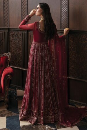 My Fashion Road Panache By Ayzel By Afrozeh Embroidered Chiffon Collection 2023 | V5-03 Sangria