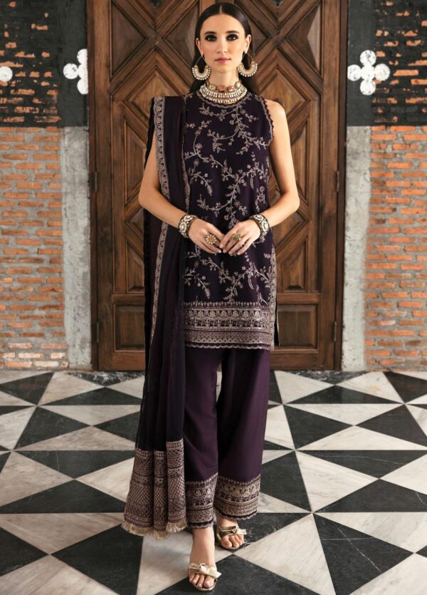 My Fashion Road Panache By Ayzel By Afrozeh Embroidered Chiffon Collection 2023 | V5-06 Mocha
