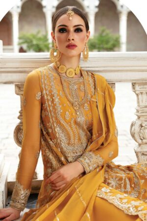 My Fashion Road Panache By Ayzel By Afrozeh Embroidered Chiffon Collection 2023 | V5-10 Marigold