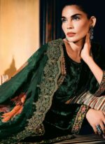 My Fashion Road Varsha Floral Opulence Branded Latest Designer Velvet Dress | FO-04