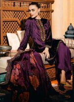 My Fashion Road Varsha Floral Opulence Branded Latest Designer Velvet Dress | FO-05