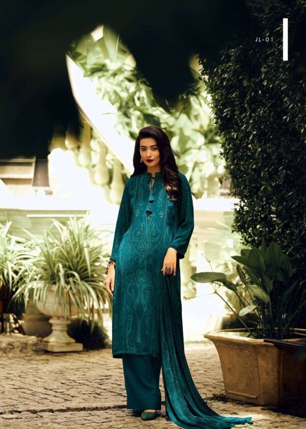 My Fashion Road Varsha Jaal Designer Fancy Muslin Silk Suit | JL-01