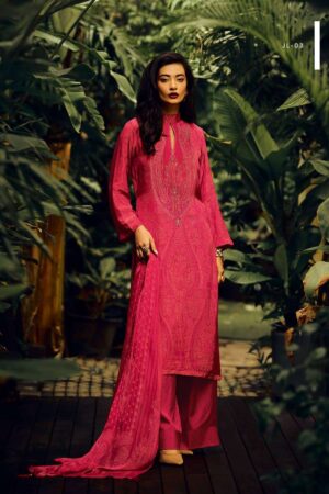 My Fashion Road Varsha Jaal Designer Fancy Muslin Silk Suit | JL-03