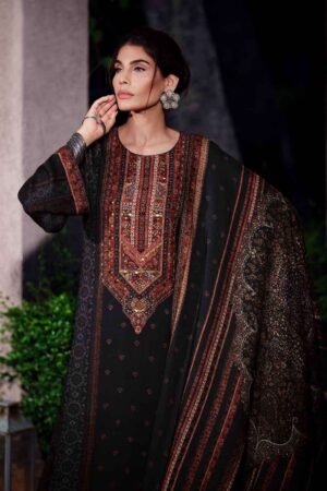 My Fashion Road Varsha Killim Designer Muslin Silk Salwar Suit | KM-04