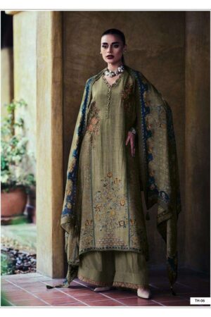 My Fashion Road Varsha Tahira Designer Fancy Muslin Silk Salwar Suit | TH-06