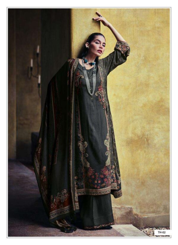 My Fashion Road Varsha Tahira Designer Fancy Muslin Silk Salwar Suit | TH-02
