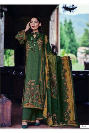My Fashion Road Varsha Tahira Designer Fancy Muslin Silk Salwar Suit | TH-03