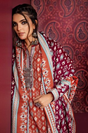My Fashion Road Gul Ahmed Winter Premium Collection 2023 | K32024A