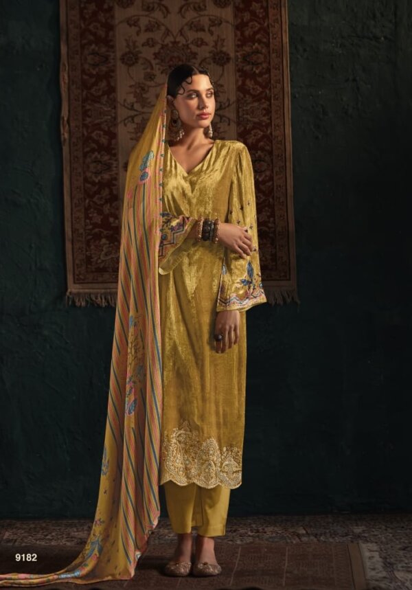My Fashion Road Kimora Heer Salam E Ishq Designer Velvet Suit | 9182
