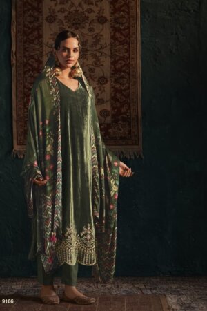 My Fashion Road Kimora Heer Salam E Ishq Designer Velvet Suit | 9186