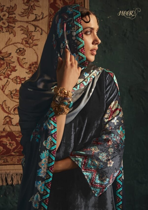 My Fashion Road Kimora Heer Salam E Ishq Designer Velvet Suit | 9187