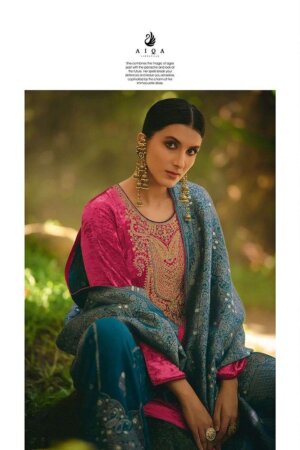 My Fashion Road Aiqa Hasrat Pure Velvet Fancy Designs Salwar Suit | 8505