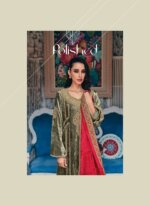 My Fashion Road Aiqa Northern Ray Designer Straight Style Partywear Velvet Dress | 8202