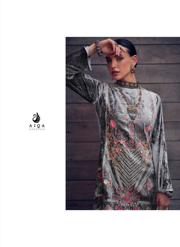 My Fashion Road Aiqa Winter Vogue Ethnic Designs Velvet Designer Ladies Suit | 9014