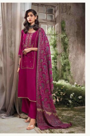 My Fashion Road Ganga Amaranta Premium Designs Unstitched Pashmina Suit | C1669