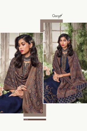 My Fashion Road Ganga Amaranta Premium Designs Unstitched Pashmina Suit | C1670