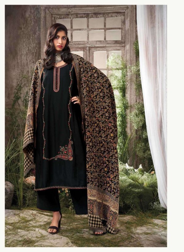 My Fashion Road Ganga Amaranta Premium Designs Unstitched Pashmina Suit | C1665