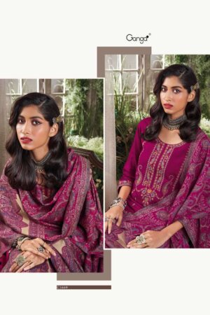 My Fashion Road Ganga Amaranta Premium Designs Unstitched Pashmina Suit | C1669