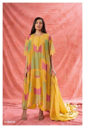 My Fashion Road Ganga Harlow Fancy Digital Print Traditional Silk Suit | S1842-D