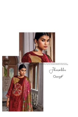 My Fashion Road Ganga Jharokha Designer Wedding Wear Velvet Suit | C1327