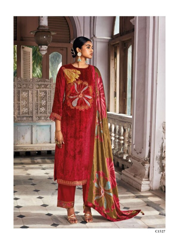 My Fashion Road Ganga Jharokha Designer Wedding Wear Velvet Suit | C1327