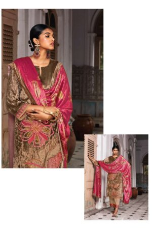 My Fashion Road Ganga Jharokha Designer Wedding Wear Velvet Suit | C1529
