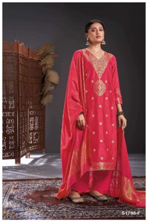 My Fashion Road Ganga Rivka Premium Designs Jacquard Festive Wear Ladies Suit | S1976-F