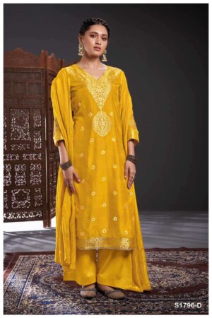 My Fashion Road Ganga Rivka Premium Designs Jacquard Festive Wear Ladies Suit | S1976-D
