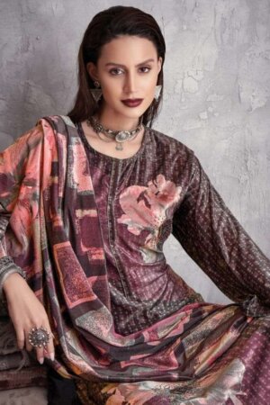 My Fashion Road Sahiba Velvet Edition Gothic Bloom Fancy Digital Print Velvet Suit | 876