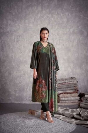 My Fashion Road Sahiba Velvet Edition Gothic Bloom Fancy Digital Print Velvet Suit | 851