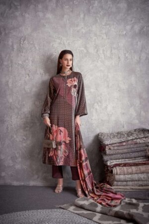 My Fashion Road Sahiba Velvet Edition Gothic Bloom Fancy Digital Print Velvet Suit | 876