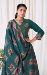 My Fashion Road Sudriti Blotched Floral Digital Floral Style Pure Pashmina Dress | 762