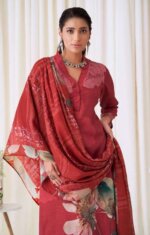 My Fashion Road Sudriti Blotched Floral Digital Floral Style Pure Pashmina Dress | 778