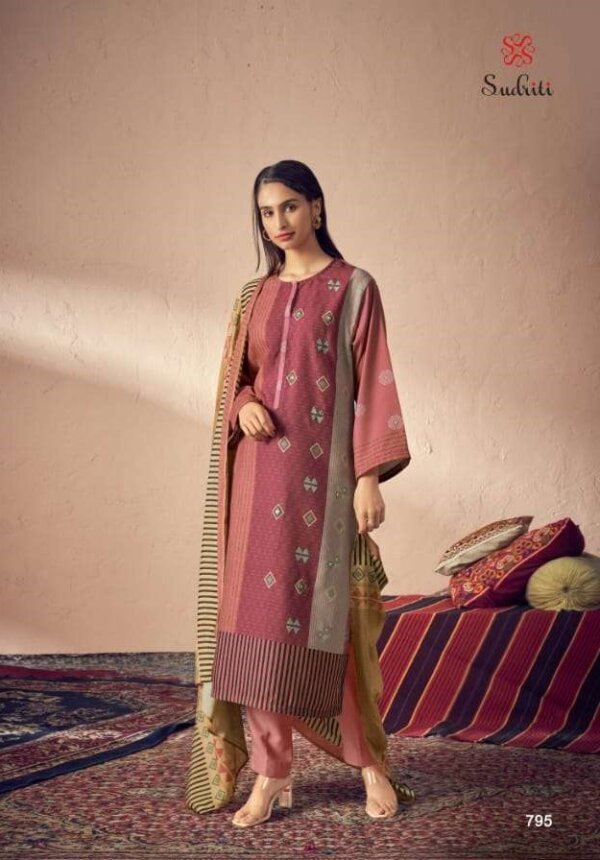 My Fashion Road Sudriti Grace Fancy Pashmina Digital Print Winter Wear Suits | 795