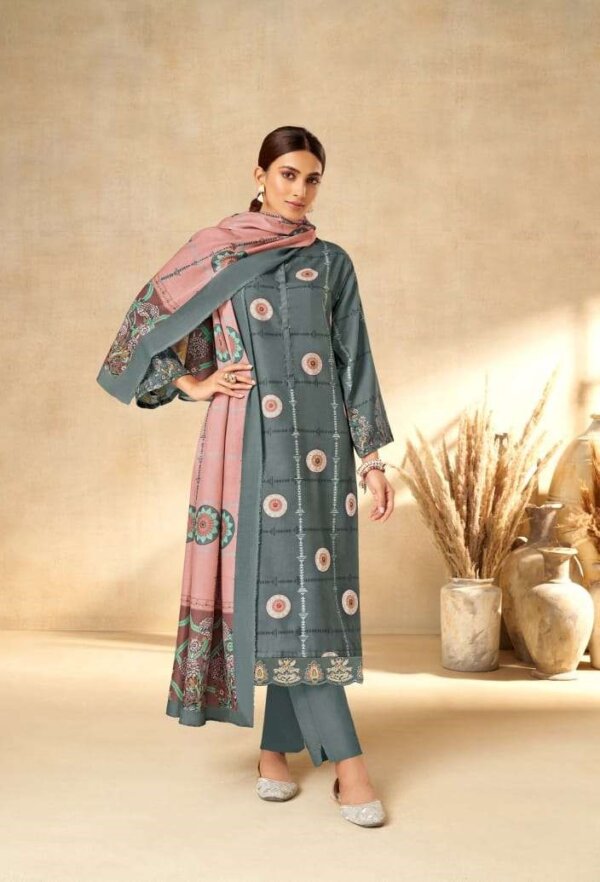 My Fashion Road Sudriti Reyhan Sahiba New Designer Print Fancy Pashmina Dress | 697