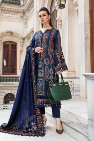 My Fashion Road MARIA B Linen Winter Collection 2023 | DL-1109