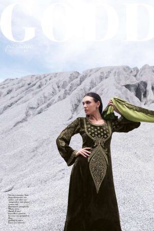 My Fashion Road Aiqa Dhun Latest Designer Velvet Wedding Wear Dress | 8706