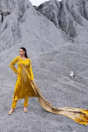 My Fashion Road Aiqa Dhun Latest Designer Velvet Wedding Wear Dress | 8703